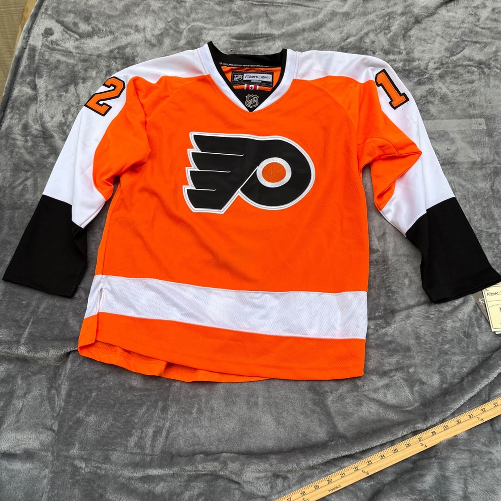 Philadelphia Flyers Simon Gagne 12 Rbk CCM NHL Jersey Orange Mens 50 Authentic
